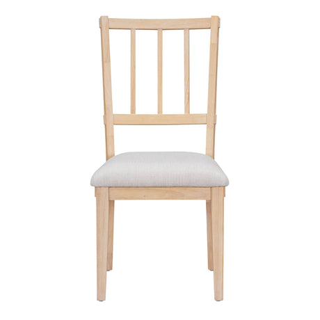 TREXM 5-piece Rustic Charm Round Dining Set with 3 Upholstered Chairs and Curved Bench for Dining Room, Kitchen and Living Room (Natural) - sold by Home Elegance USA