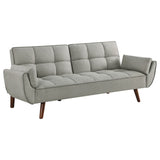 Caufield Upholstered Buscuit Tufted Covertible Sofa Bed Grey | Coaster - 360096 - Home Elegance USA - 1