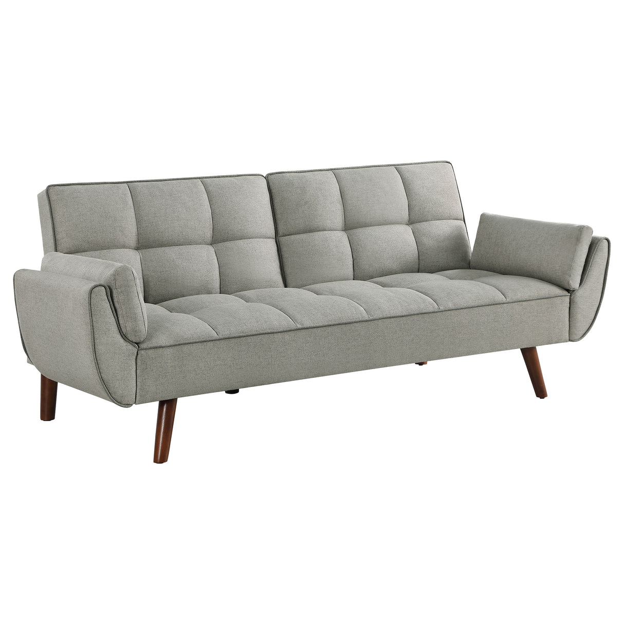 Sofa Bed - Caufield Upholstered Buscuit Tufted Covertible Sofa Bed Grey