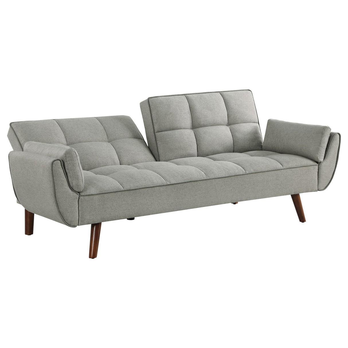 Caufield Upholstered Buscuit Tufted Covertible Sofa Bed Grey | Coaster - 360096 - Home Elegance USA - 5