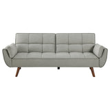 Caufield Upholstered Buscuit Tufted Covertible Sofa Bed Grey | Coaster - 360096 - Home Elegance USA - 7