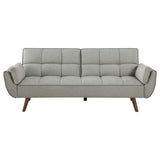 Sofa Bed - Caufield Upholstered Buscuit Tufted Covertible Sofa Bed Grey