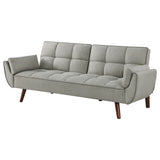 Caufield Upholstered Buscuit Tufted Covertible Sofa Bed Grey | Coaster - 360096 - Home Elegance USA - 8