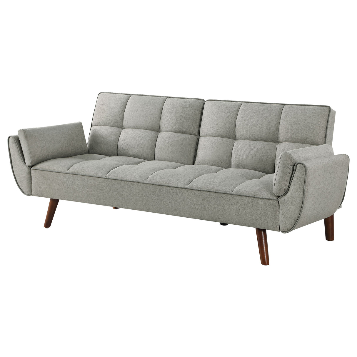 Sofa Bed - Caufield Upholstered Buscuit Tufted Covertible Sofa Bed Grey