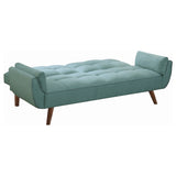 Sofa Bed - Caufield Biscuit-tufted Sofa Bed Turquoise Blue