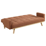 Sofa Bed - Kourtney Upholstered Track Arms Covertible Sofa Bed Terracotta