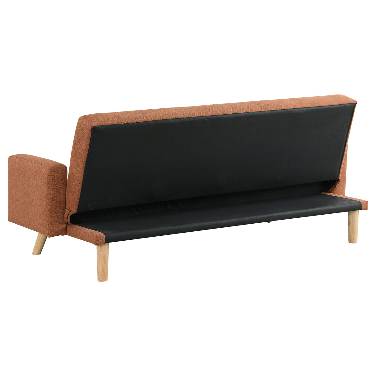 Sofa Bed - Kourtney Upholstered Track Arms Covertible Sofa Bed Terracotta