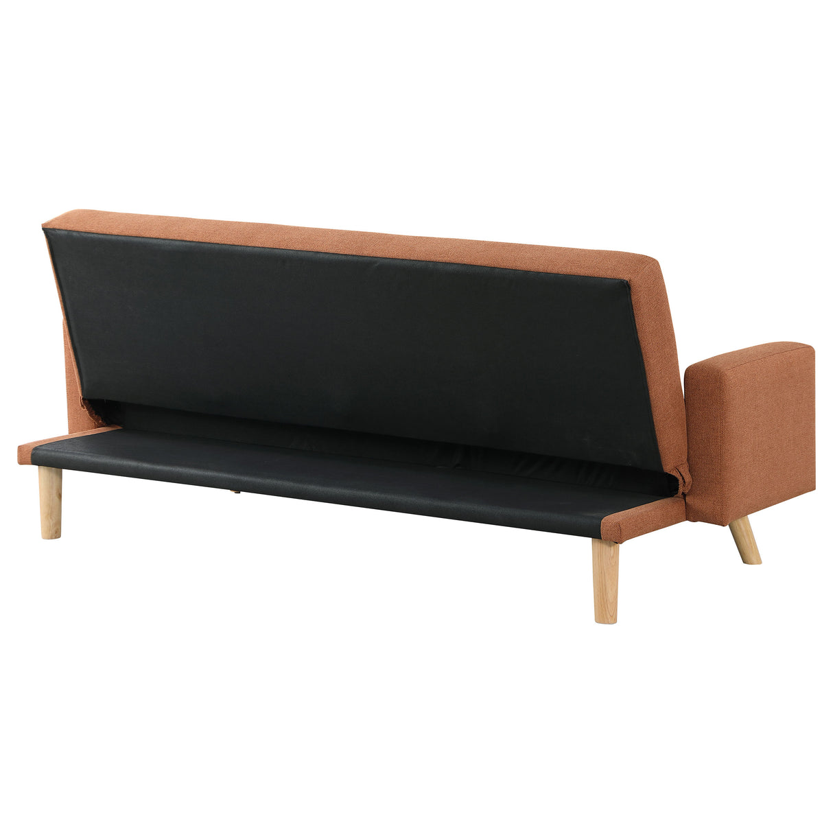 Sofa Bed - Kourtney Upholstered Track Arms Covertible Sofa Bed Terracotta