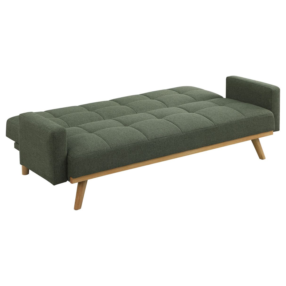 Sofa Bed - Kourtney Upholstered Track Arms Covertible Sofa Bed Sage Green