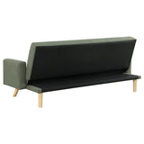 Sofa Bed - Kourtney Upholstered Track Arms Covertible Sofa Bed Sage Green