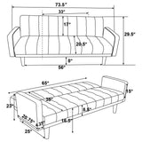 Sofa Bed - Sommer Tufted Sofa Bed Grey