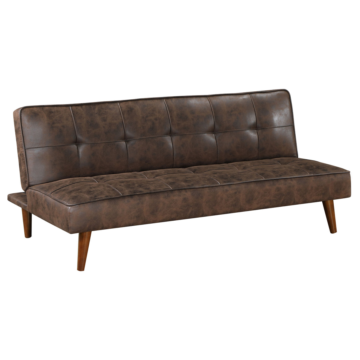 Sofa Bed - Jenson Multipurpose Upholstered Tufted Convertible Sofa Bed Dark Coffee Brown