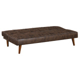 Sofa Bed - Jenson Multipurpose Upholstered Tufted Convertible Sofa Bed Dark Coffee Brown