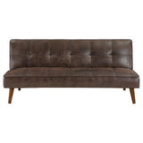 Sofa Bed - Jenson Multipurpose Upholstered Tufted Convertible Sofa Bed Dark Coffee Brown