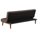 Sofa Bed - Jenson Multipurpose Upholstered Tufted Convertible Sofa Bed Dark Coffee Brown