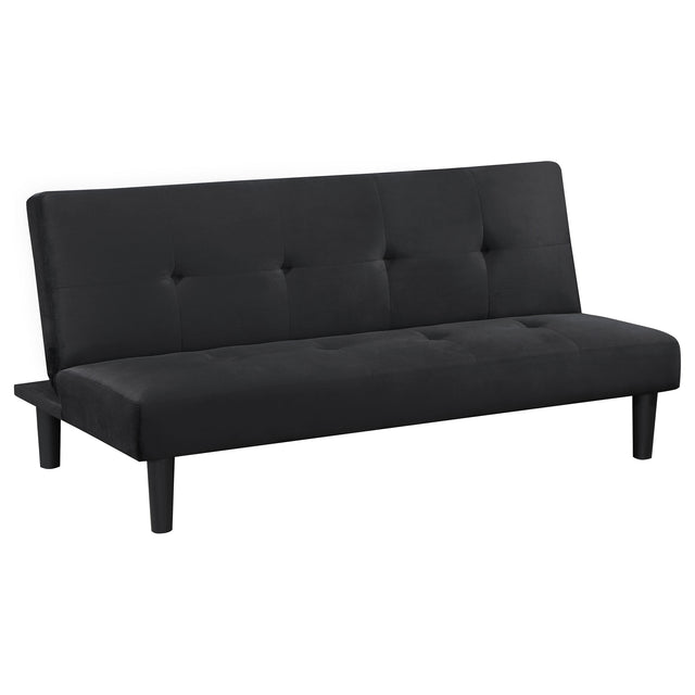 Sofa Bed - Stanford Multipurpose Upholstered Tufted Convertible Sofa Bed Black