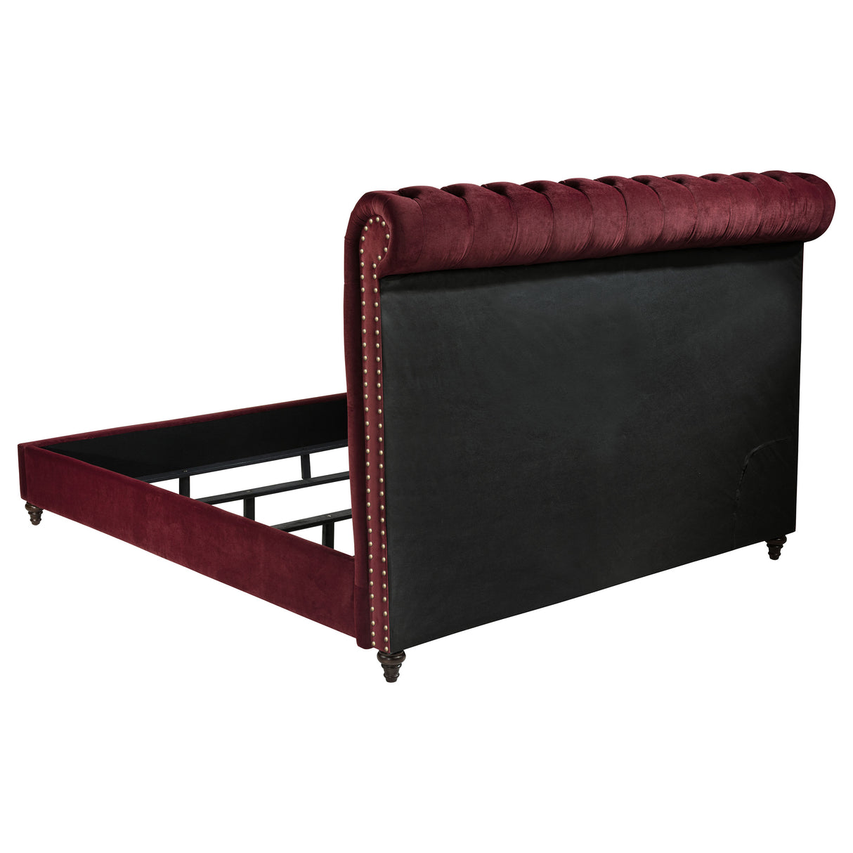 Devon 5-piece Eastern King Bedroom Set in Wine Red and Dark Oak | Coaster Furniture