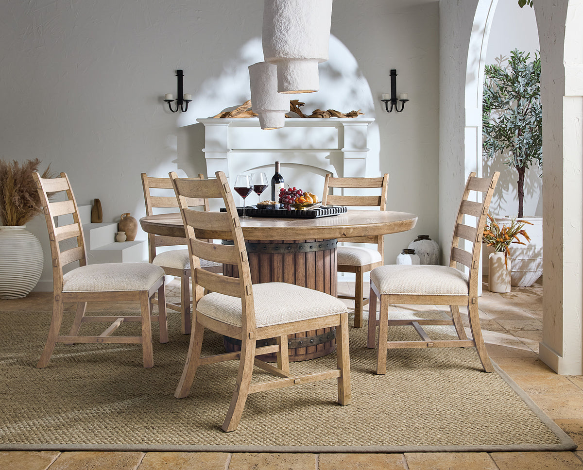 Vineyard Row Ladderback Side Chair (Set of 2) Beige - Light Brown / White by Hooker Furniture - View 4