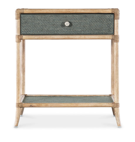 Retreat Pole Rattan Bedside Table - Beige / Blue by Hooker Furniture - View 5