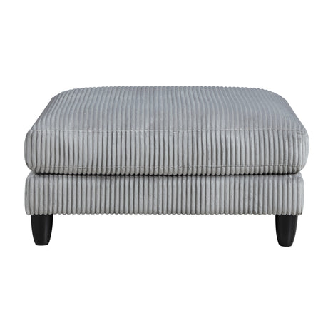 6pc Modular Sectional Set Gray Corduroy Upholstery 2x Armless Chairs 3x Corner Seats 1x Ottoman Pillows Living Room Furniture - sold by Home Elegance USA