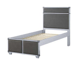 Acme - Orchest Full Bed 36125F Gray Synthetic Leather & Gray Finish