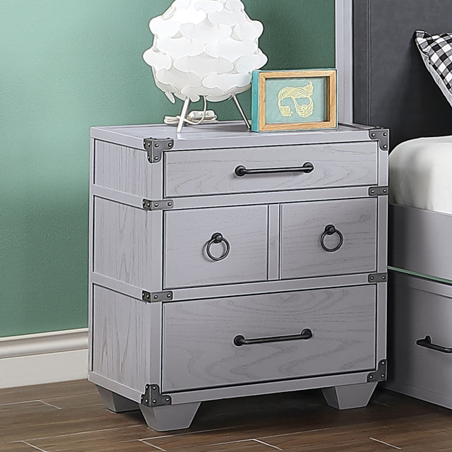 Acme - Orchest Nightstand W/USB 36138 Gray Finish