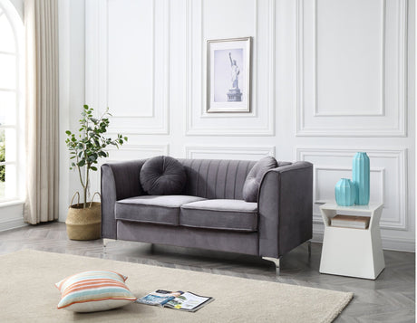 Delray G790A - L Loveseat ( 2 Boxes ) , GRAY - B078S00072 - Home Elegance USA - 1