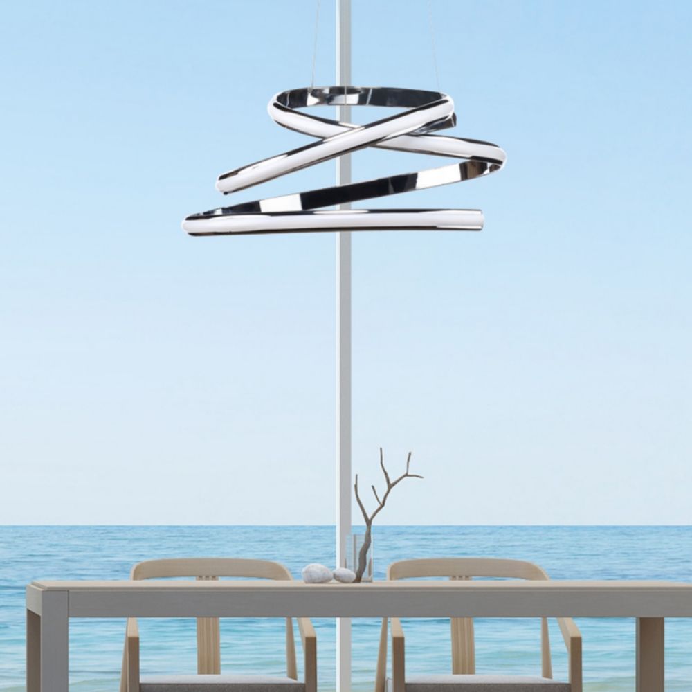 Oslo LED Adjustable Chandelier // Chrome  | Finesse