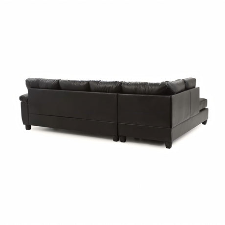 Gallant G903B-SC Sectional Sofa with Reversible Chaise in Black PU - sold by Home Elegance USA