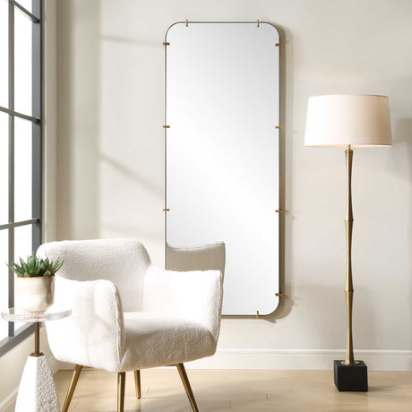 Pali Industrial Dressing Mirror - Gold by Uttermost - View 3