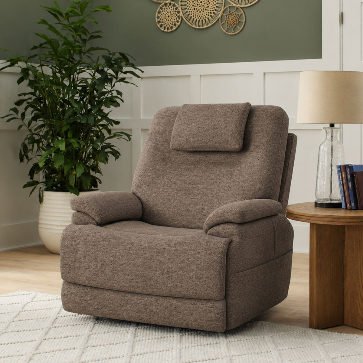 Zecliner Model 2+ Power Lift Sleep Recliner With Power Headrest, Lumbar, Heat & Massage - Toast | Flexsteel