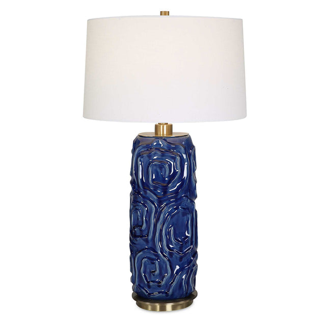Zade Table Lamp - Blue by Uttermost - View 1