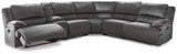 Ashley Charcoal Clonmel 36505S15 6 - Piece Power Reclining Sectional - Velvet - 36505S15 - Home Elegance USA - 1