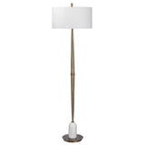 Minette Mid-Century Floor Lamp - Gold / White by Uttermost - View 1