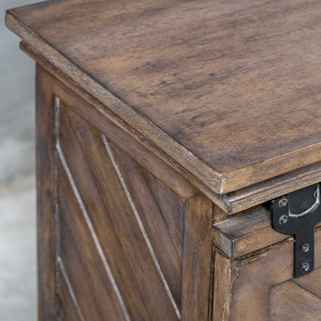Primalia Barn Door Media Console - Light Brown by Uttermost - View 7