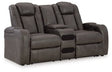 Ashley Shadow Fyne - Dyme PWR REC Loveseat/CON/ADJ HDRST - Faux Leather | Home Elegance USA