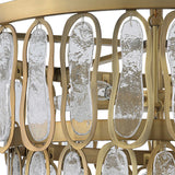 Aurelie 9 Light Round Pendant Brass - Yellow / White by Uttermost - View 6
