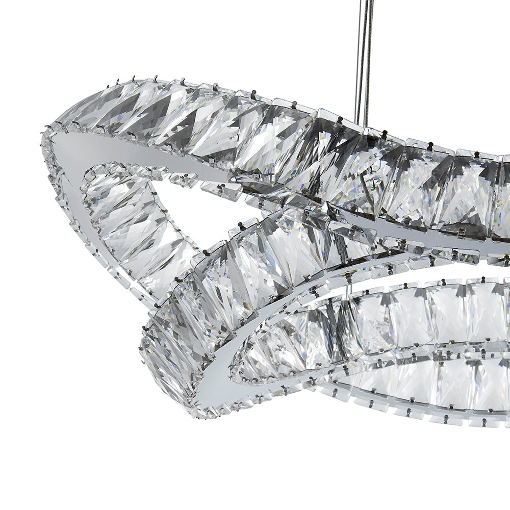 Monroe Crystal Chandelier // Chrome  | Finesse -  Home Elegance USA