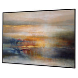 Seafaring Dusk Hand Painted Abstract Art - Beige / Blue by Uttermost - View 4