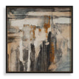 Landslide Framed Abstract Print Black / Brass / Gold / Gray / Orange / White / Yellow - Dark Gray / Beige by Uttermost - View 1