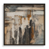 Landslide Framed Abstract Print Black / Brass / Gold / Gray / Orange / White / Yellow - Dark Gray / Beige by Uttermost - View 1