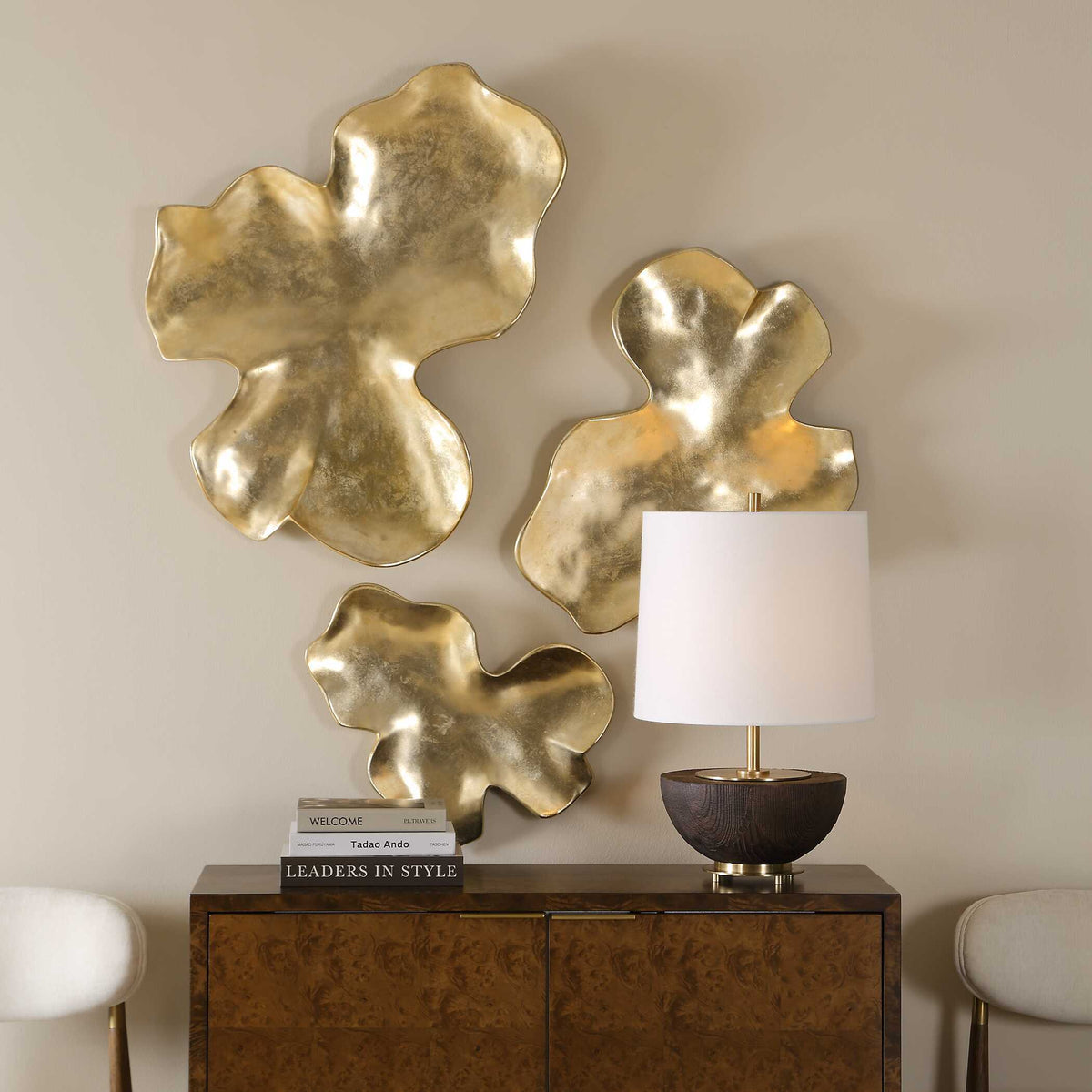 Lumina Wall Decor (Set of 3) - Gold by Uttermost - View 4