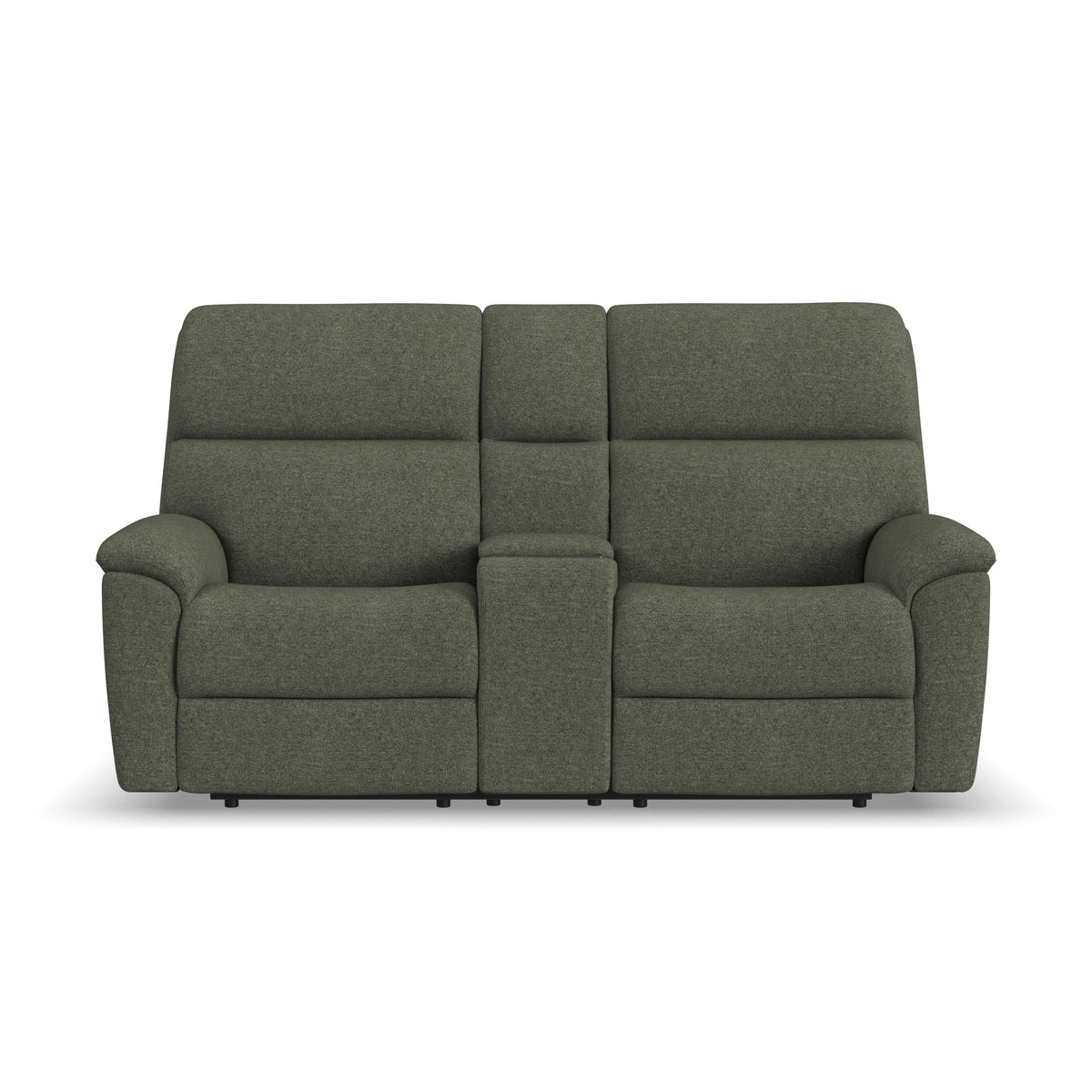 Porter Transitional Power Reclining Loveseat With Console & Power Headrests & Lumbar | Flexsteel