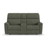 Porter Transitional Power Reclining Loveseat With Console & Power Headrests & Lumbar | Flexsteel