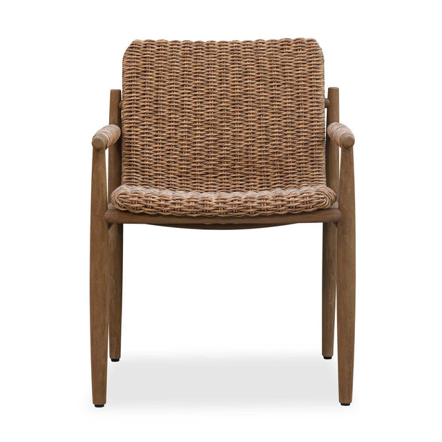 Sumba Golden Flax Outdoor Lounge Chair - Light Brown by Uttermost - View 1