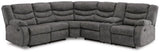 Ashley Slate Partymate 36903S1 2 - Piece Reclining Sectional - Faux Leather | Home Elegance USA