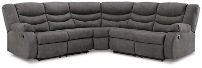 Ashley Slate Partymate 36903S2 2 - Piece Reclining Sectional - Faux Leather | Home Elegance USA