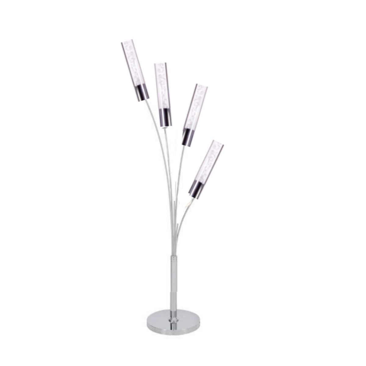 Blooming in Acrylic 5 Light Table Lamp // Chrome  | Finesse -  Home Elegance USA