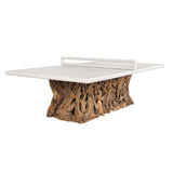 Stonewood Indoor-Outdoor Ping-Pong Dining Table White / Woodtone - Light Brown / White by Uttermost - View 11