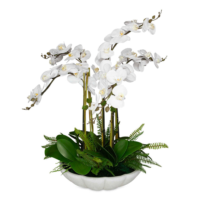 Flourish Orchid Centerpiece - White by Uttermost - View 1